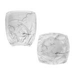 White Grunge Marble Print Office Chair Cover