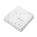 White Grunge Marble Print Outdoor Seat Cushion Cover