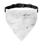 White Grunge Marble Print Over The Collar Dog Bandana