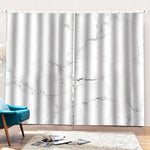 White Grunge Marble Print Pencil Pleat Curtains