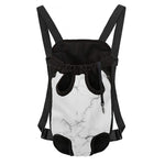 White Grunge Marble Print Pet Carrier Backpack