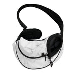 White Grunge Marble Print Pet Sling Carrier