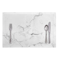 White Grunge Marble Print Placemat
