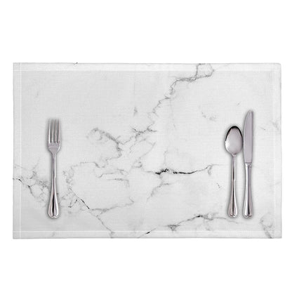 White Grunge Marble Print Placemat