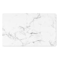 White Grunge Marble Print Polyester Doormat
