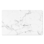 White Grunge Marble Print Polyester Doormat