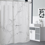 White Grunge Marble Print Premium Shower Curtain