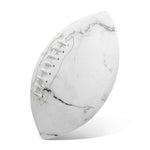 White Grunge Marble Print Rugby Ball