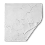White Grunge Marble Print Silk Bandana