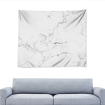 White Grunge Marble Print Tapestry