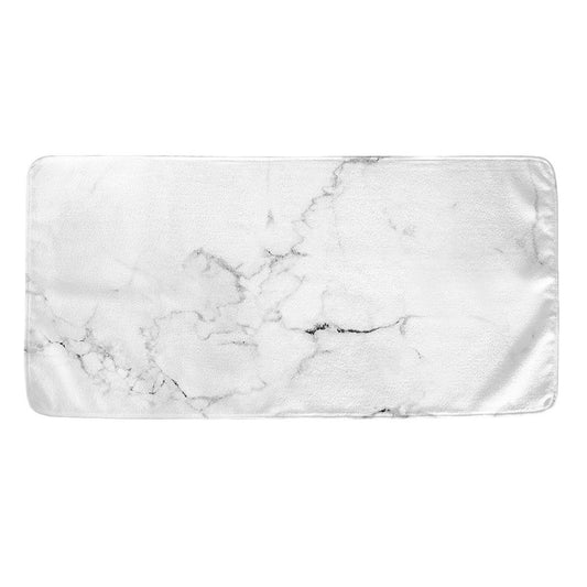 White Grunge Marble Print Towel