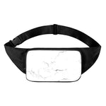 White Grunge Marble Print Waist Bag