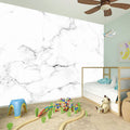 White Grunge Marble Print Wall Sticker