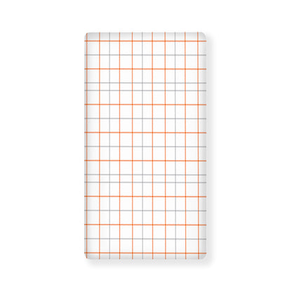 White Halloween Tattersall Pattern Print Baby Crib Sheet