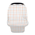White Halloween Tattersall Pattern Print Baby Seat Cover