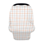 White Halloween Tattersall Pattern Print Baby Seat Cover