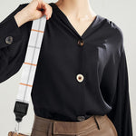 White Halloween Tattersall Pattern Print Bag Strap