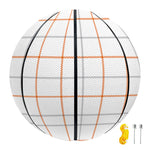 White Halloween Tattersall Pattern Print Basketball