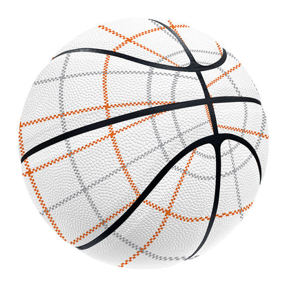 White Halloween Tattersall Pattern Print Basketball