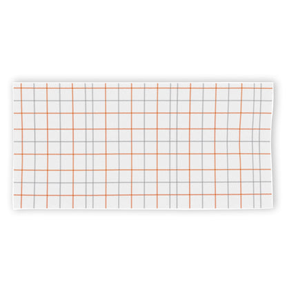 White Halloween Tattersall Pattern Print Beach Towel