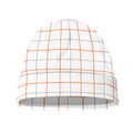 White Halloween Tattersall Pattern Print Beanie