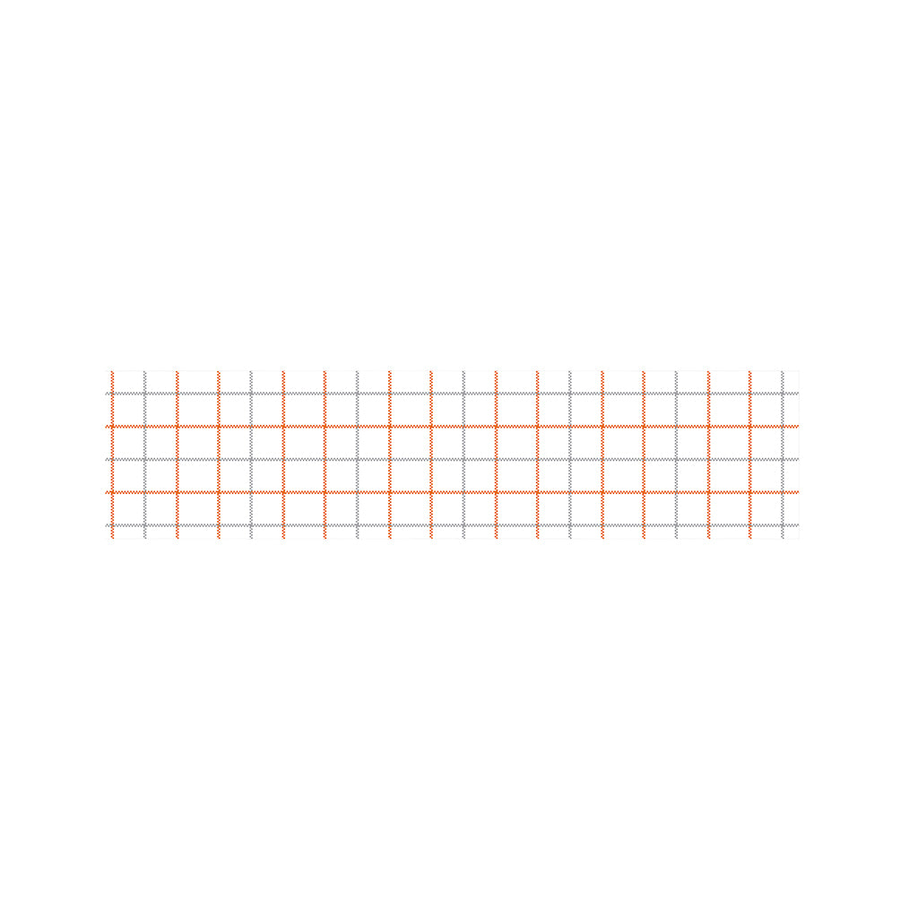 White Halloween Tattersall Pattern Print Bed Runner