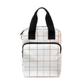White Halloween Tattersall Pattern Print Bible Tote Bag