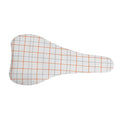 White Halloween Tattersall Pattern Print Bicycle Seat Cover