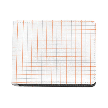 White Halloween Tattersall Pattern Print Bifold Wallet
