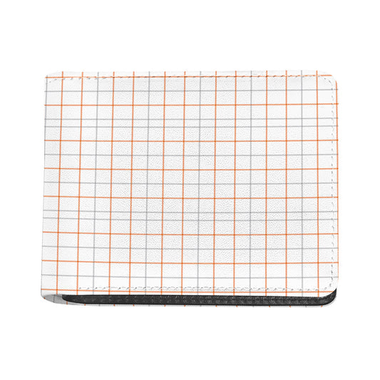 White Halloween Tattersall Pattern Print Bifold Wallet