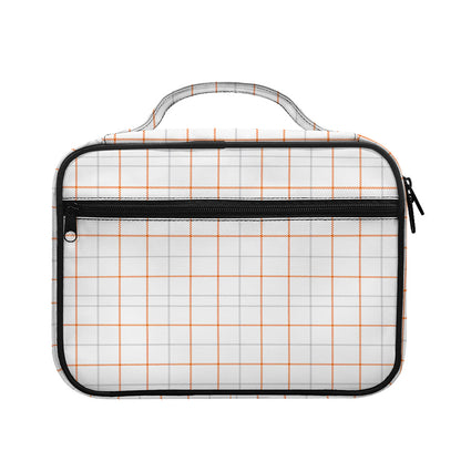 White Halloween Tattersall Pattern Print Briefcase Bible Bag