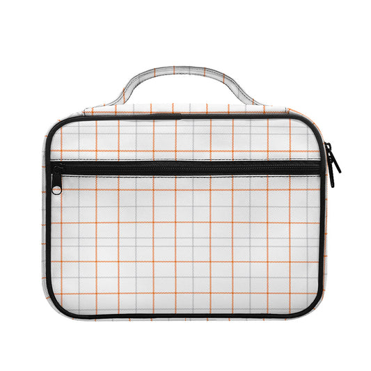 White Halloween Tattersall Pattern Print Briefcase Bible Bag