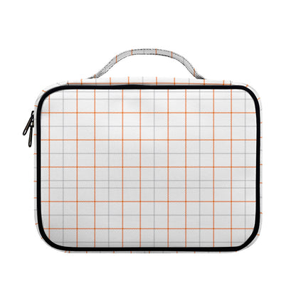 White Halloween Tattersall Pattern Print Briefcase Bible Bag