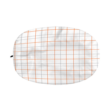 White Halloween Tattersall Pattern Print Car Side Mirror Covers