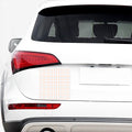 White Halloween Tattersall Pattern Print Car Sticker