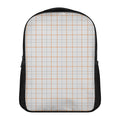 White Halloween Tattersall Pattern Print Casual Backpack