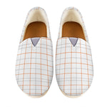 White Halloween Tattersall Pattern Print Casual Shoes