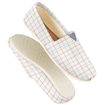 White Halloween Tattersall Pattern Print Casual Shoes