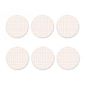 White Halloween Tattersall Pattern Print Coaster Set