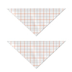 White Halloween Tattersall Pattern Print Dog Bandana