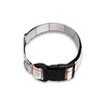 White Halloween Tattersall Pattern Print Dog Collar