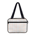 White Halloween Tattersall Pattern Print Double Strap Bible Bag