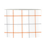 White Halloween Tattersall Pattern Print Drum Lamp Shade