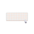 White Halloween Tattersall Pattern Print Extended Mouse Pad