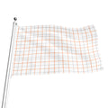 White Halloween Tattersall Pattern Print Flag