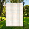 White Halloween Tattersall Pattern Print Garden Flag