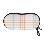 White Halloween Tattersall Pattern Print Glasses Case