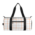 White Halloween Tattersall Pattern Print Gym Bag