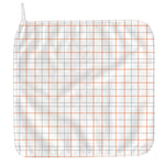 White Halloween Tattersall Pattern Print Hand Towel