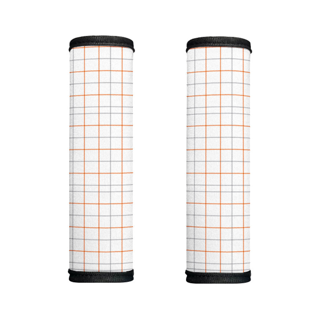 White Halloween Tattersall Pattern Print Handle Covers